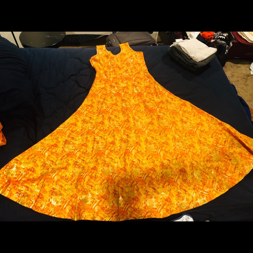 New Orange- yellow party wear Anarkali suit